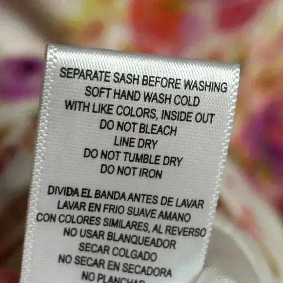 MAISON TARA PINK FLORAL RUFFLE SUMMER MIDI TIE SASH HI LOW DRESS SIZE SMALL🩷 - Picture 9 of 10